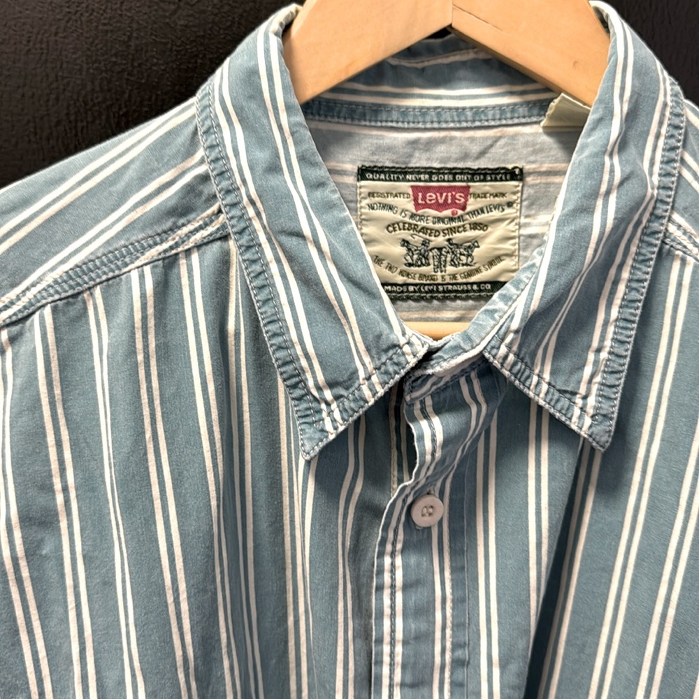 Vintage Levi’s long sleeve, button-down, striped shirt